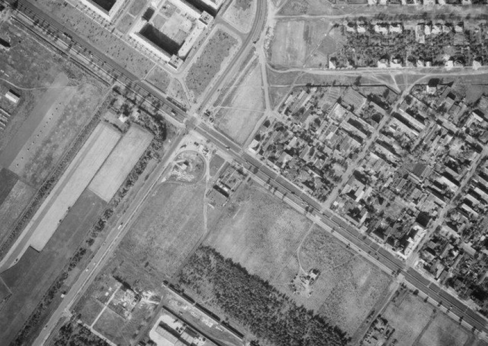 Légifelvétel az Örs vezér teréről 1963-ból. Forrás: www.ilyenisvoltbudapest.hu