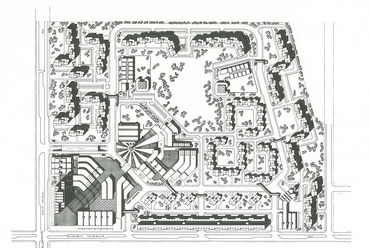 A Szaúd-Arábiába, Rijádba tervezett városnegyed tervei, 1977
