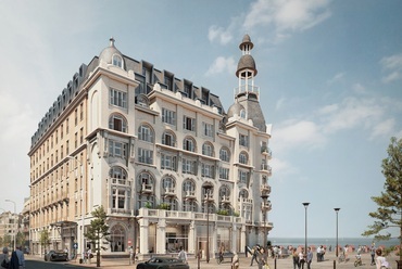 A David Chipperfield Architects tervei alapján újítják fel és bővítik a belgiumi Niewpoort egykori Grand Hotel épületét, Fotó: © VDD Project Development