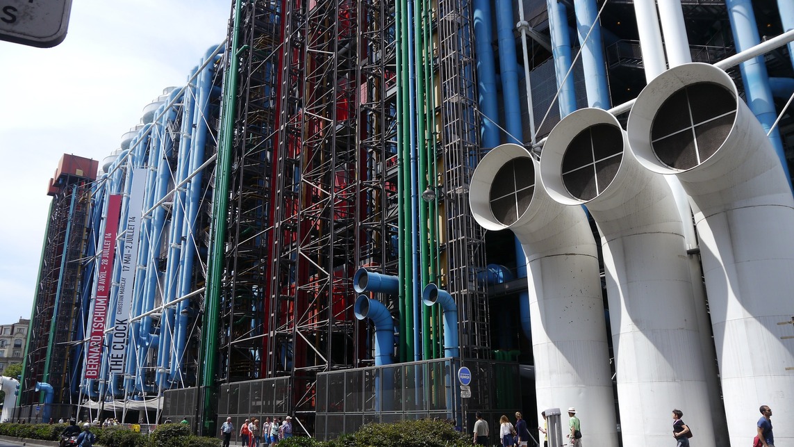 Centre George Pompidou. Építészek: Renzo Piano és Richard Rogers. Forrás: Pixabay.