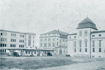 Budapest, Egressy úti járműtelep, 1929 körül, tervező: Bierbauer István és Hübner Jenő (FSZEK, Budapest Gyűjtemény)