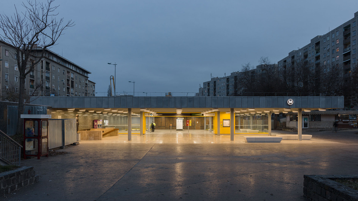 A Pöttyös utca állomás felszíni pavilonépülete a felújítás után – Fotó: Danyi Balázs