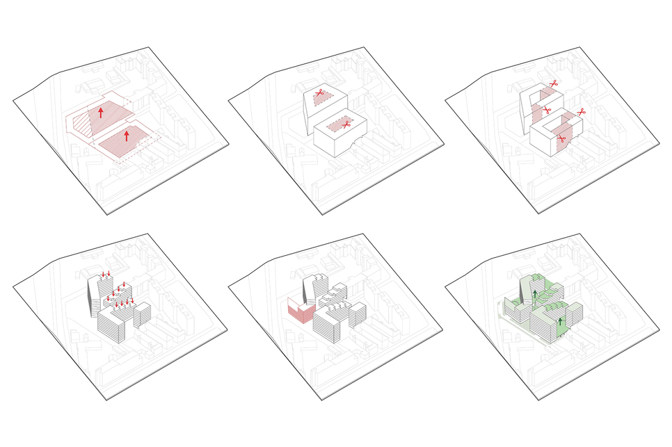 Bogyó utcai társasház – tömegforma – építész: ZIP Architects 