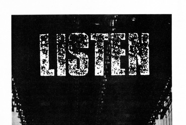 Max Neuhaus: Listen, 15 sound walks, various locations in USA and Canada, 1966/76 Poszter Brooklyn Bridge fotójával a South Street felől New York City-ben, 1976