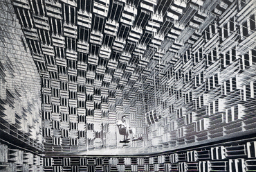 Acoustic chamber at Bell Telephone Laboratories, 1947. fotó: Introduction Sound Studies