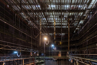 Részlet a felújítás alatt álló Operaház színpadáról, Fotó: Gulyás Attila