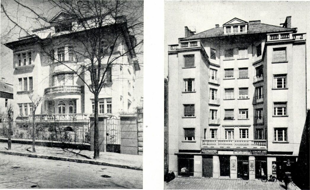 Budapest, Ilka utca 43. és Klauzál utca 13., 1929 körül, tervező: Hofstätter Béla (Tér és Forma, 1929/6., 255. o.)