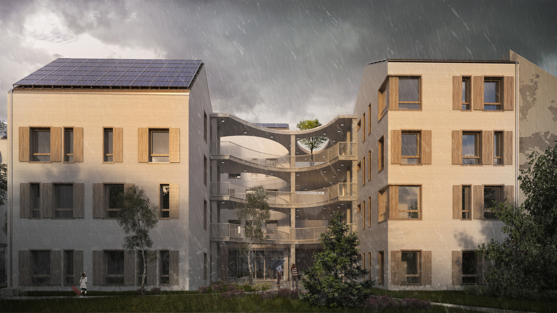 E-Co-Housing Projekt, Zugló (Kép forrása: ABUD&P-RP)
