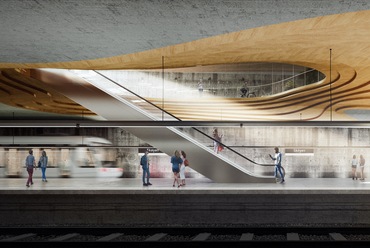 Skøyen metróállomás – építész: sporaarchitects, Auustigard Architecture