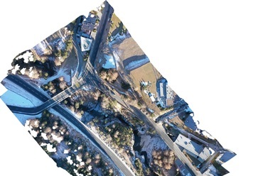 Légifotó, Ova da Bernina-szurdok ötletpályázat, Építészet: Hódi Péter, 2021