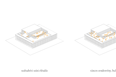A Deichler Jakab Stúdió terve a Tata Szíve építészeti pályázaton - tetőhasználat
