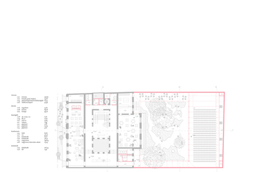 Az Építész Stúdió terve a Tranzit Ház pályázaton - alaprajz, földszint