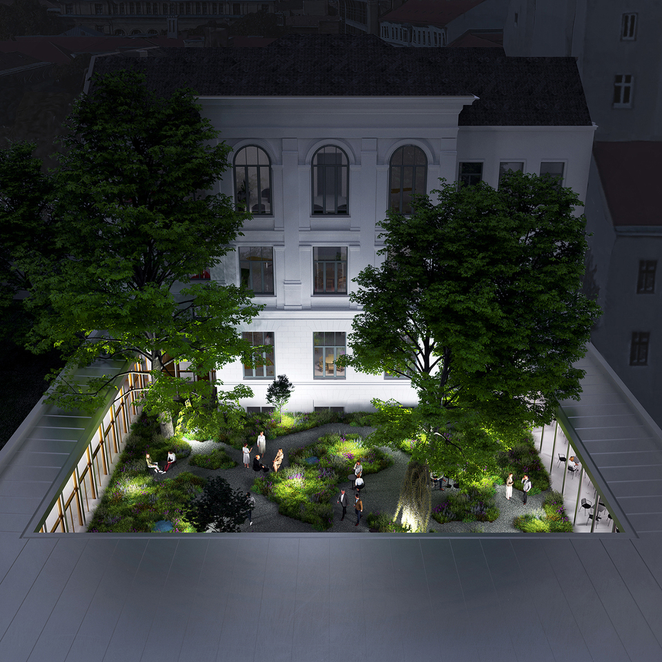 Az Építész Stúdió terve a Tranzit Ház pályázaton - látványterv