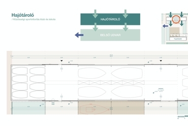 Közösségi sportvitorlás klub és iskola – Hajótároló – Tervező: Szabó Karina