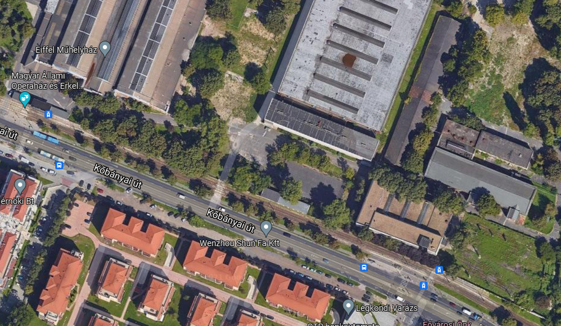 Légifelvétel az érintett területről és környékéről. Forrás: Google Street View