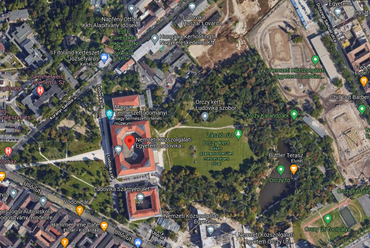 2021-es légifelvétel a Ludovika Campusról. Forrás: Google Maps