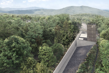 A CZITA Építész Iroda és az RJZS Architects terve a Recski Nemzeti Emlékpark pályázatán – torony