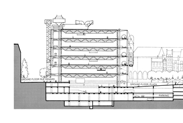 A Pompidou Központ metszete. Forrás: Atlas of Places