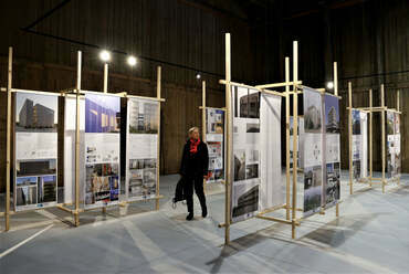 Kiállított tablók a Pirani Építészeti Napokon. Fotó: Piranesi Award Facebook