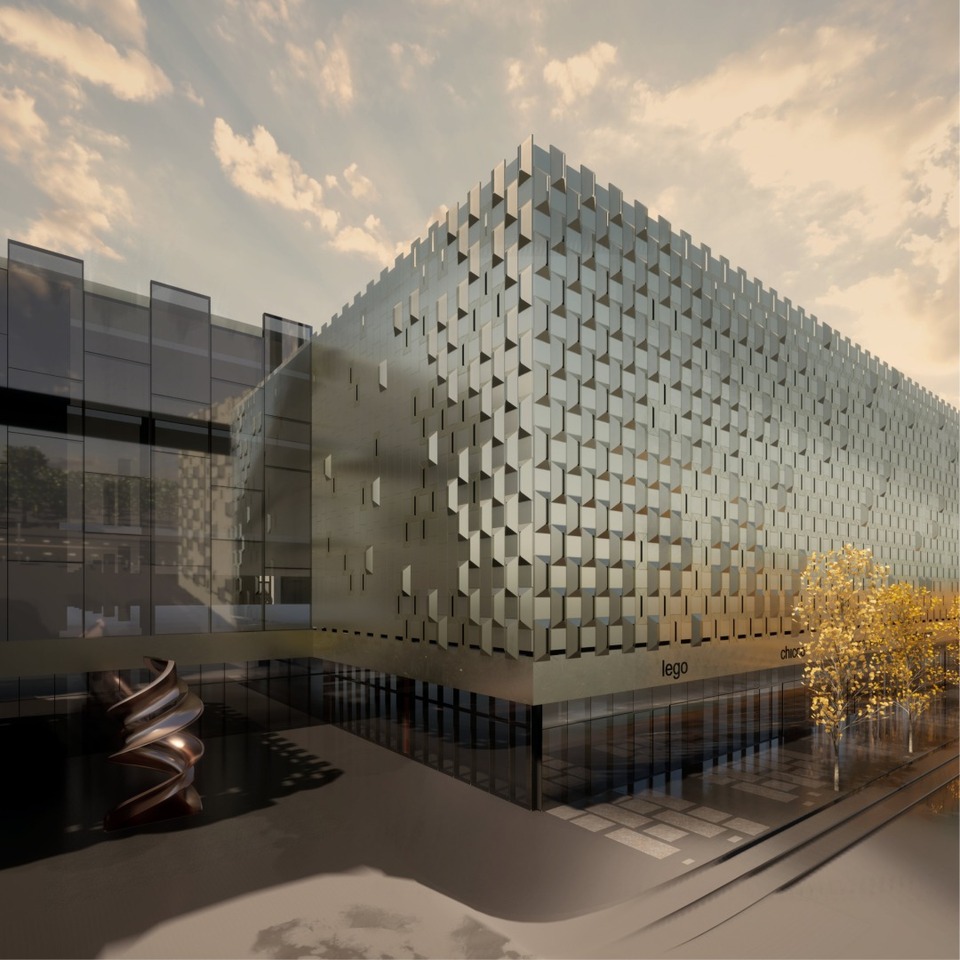 A kijevi Ditjacsij Szvit áruház átalakításának jelenlegi koncepciója, Dmytro Aranchii Architects. Forrás: Edelburg Development Facebook