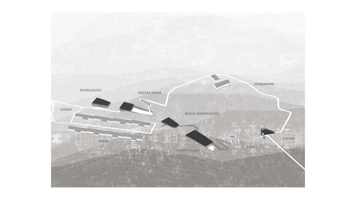 Az Archikon terve a Recski Nemzeti Emlékpark pályázatán – az útvonal