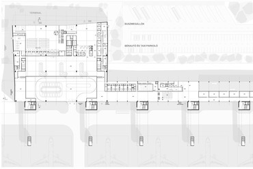 KÖZTI: Debreceni Nemzetközi Repülőtér, érkező szint - alaprajz