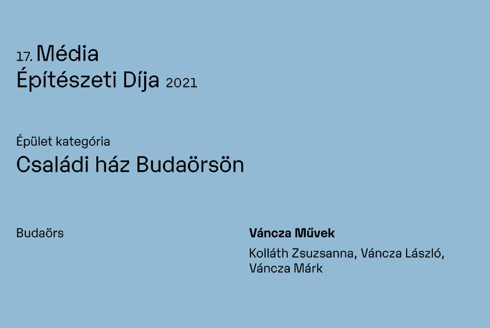 MÉD 2021 prezentációk: Családi ház Budaörsön