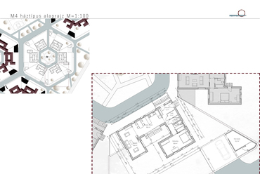 Hárosi alacsony intenzív beépítésű lakóházak – M4 háztípus alaprajz – Terv: Nyárádi Veronika