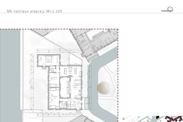 Hárosi alacsony intenzív beépítésű lakóházak – M6 háztípus alaprajz – Terv: Nyárádi Veronika