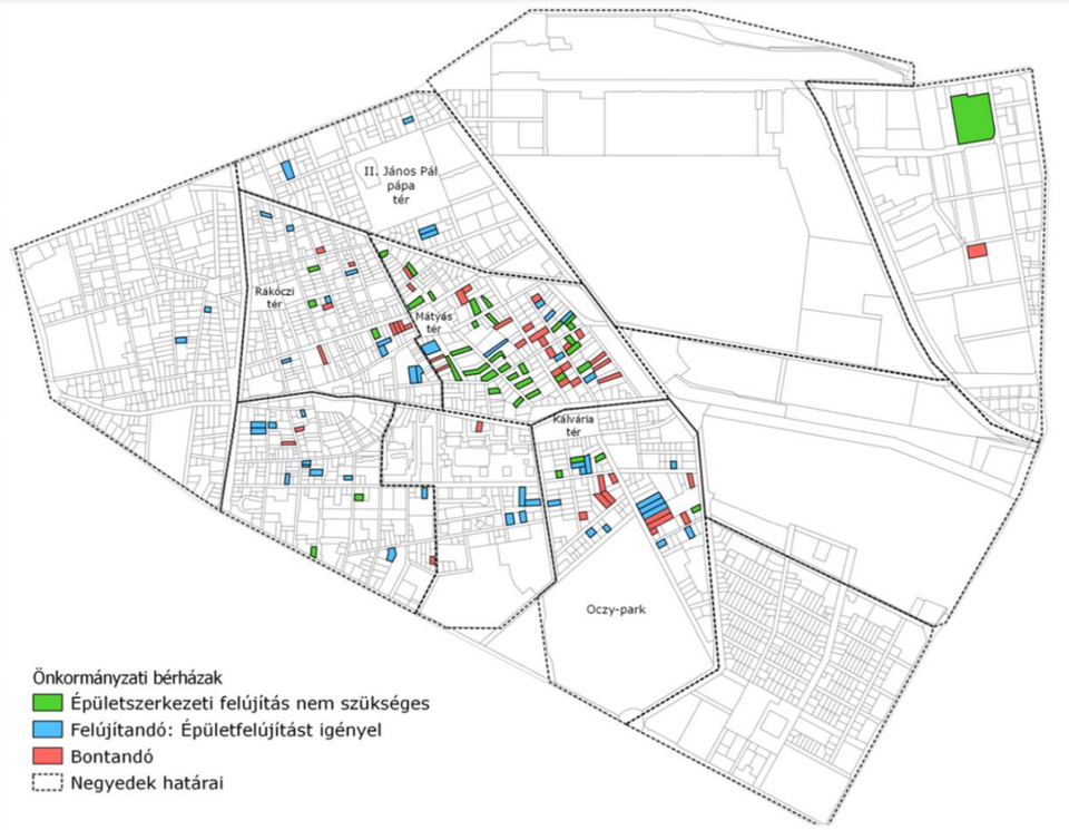 Az önkormányzati bérházakról készített ábra. Forrás: Józsefváros közép- és hosszútávú vagyongazdálkodási terve