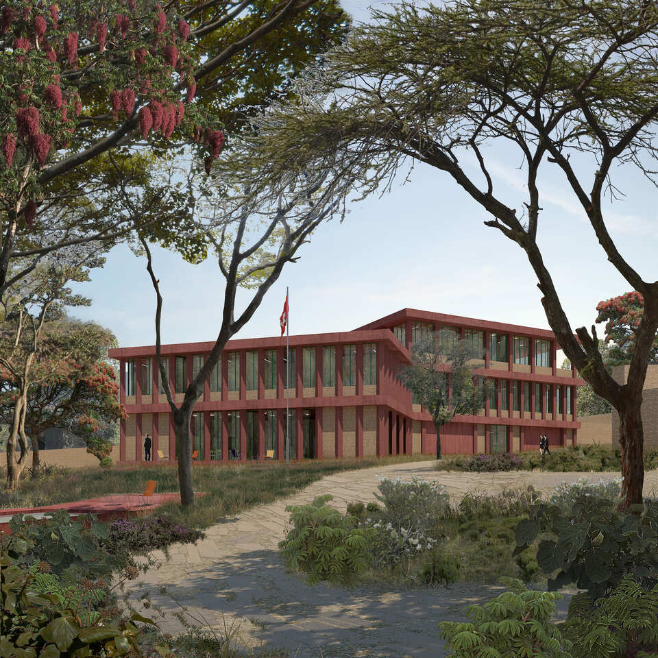 Etiópiai Svájci Nagykövetség pályázat – tervező: a-platz, Grue – látványterv: Atelier Szabolcs Egyed