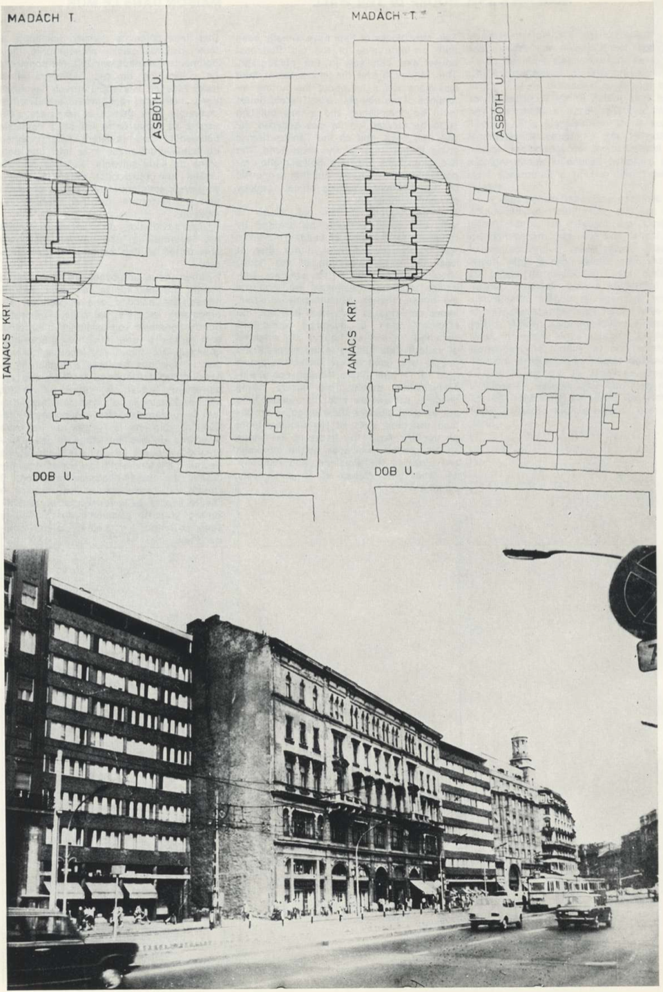 Ház a falban – forrás: Rajk László: 5 terv, saját kiadású katalógus Beke László bevezetőjével, 1977