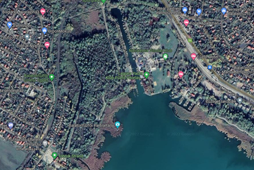 A helyszín, ahol megvalósulhat a jövőben a csónakkikötő és a hajóállomás. Forrás: Google Street View