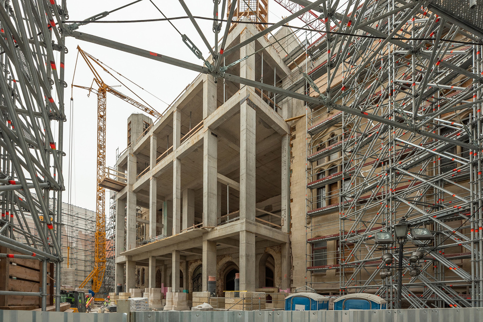 A Budai várnegyed építkezései 2022 januárban. Fotó: Gulyás Attila