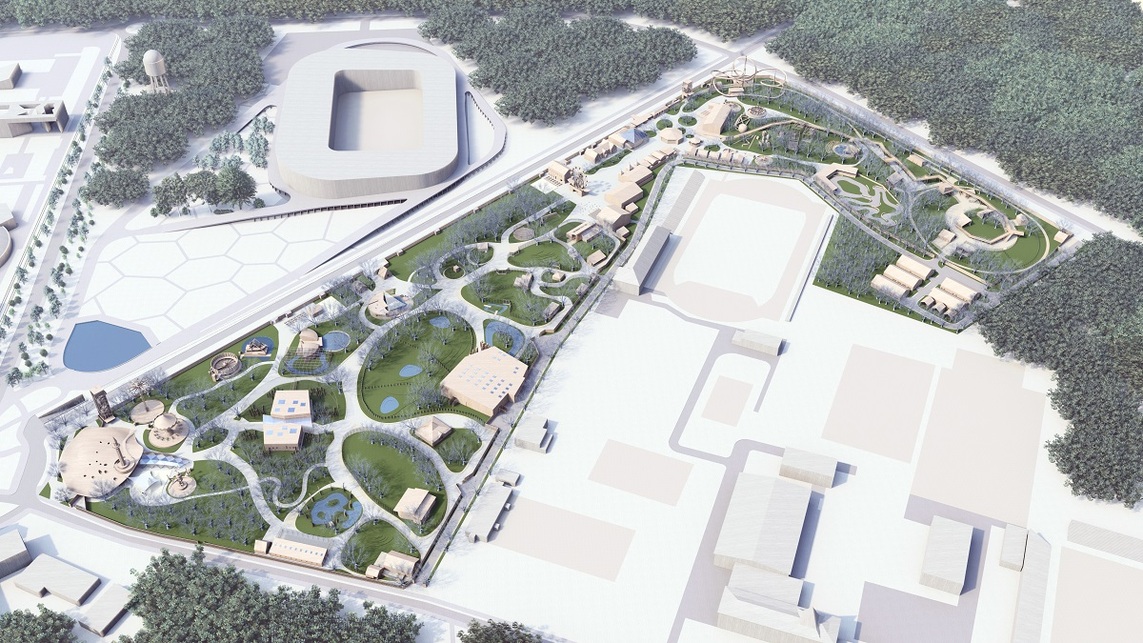 A debreceni Nagyerdei Kultúrpark attrakciófejlesztése, a B5 Építészstúdió pályamunkája - látványterv