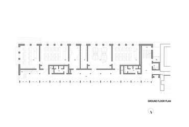 Atelier Tišnovka: A třebíči katolikus gimnázium bővítése. Földszint