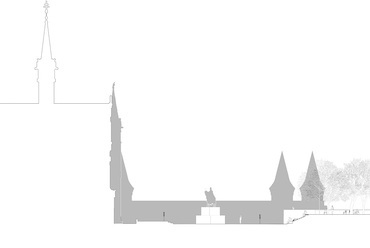 A Szentháromsági téri zöldfelületek megújítására kiírt nyílt tervpályázat, I. helyezés, Tervező: építész stúdió, 2022.