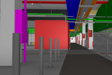 A MOL Campus  BIM modellje, szerző: Finta Stúdió. Forrás: Market Építő Zrt.