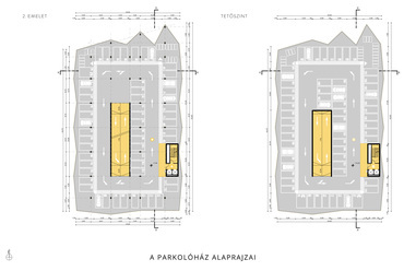 Szigetszentmiklós József Attila-telep hévmegálló új előtér és parkolóház tervezésére kiírt tervpályázat, építészet: Nanavízió, tájépítészet: Korzó tervezési Stúdió , 2022.