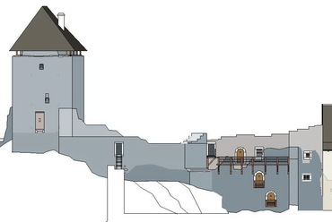 A regéci vár keleti palotaszárnyának rekonstrukciója, Építész: Kosdi Attila