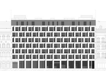 Baross téri Hotel, FBIS architects - Homlokzat