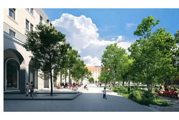Városháza Park pályázati terv, tervező: CAN Architects, Újirány Csoport