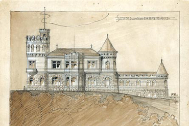 Sándy Gyula – Foerk Ernő: A diósszentpáli (daruvári) Tüköry-kastély terve, 1904., Forrás: MÉM MDK