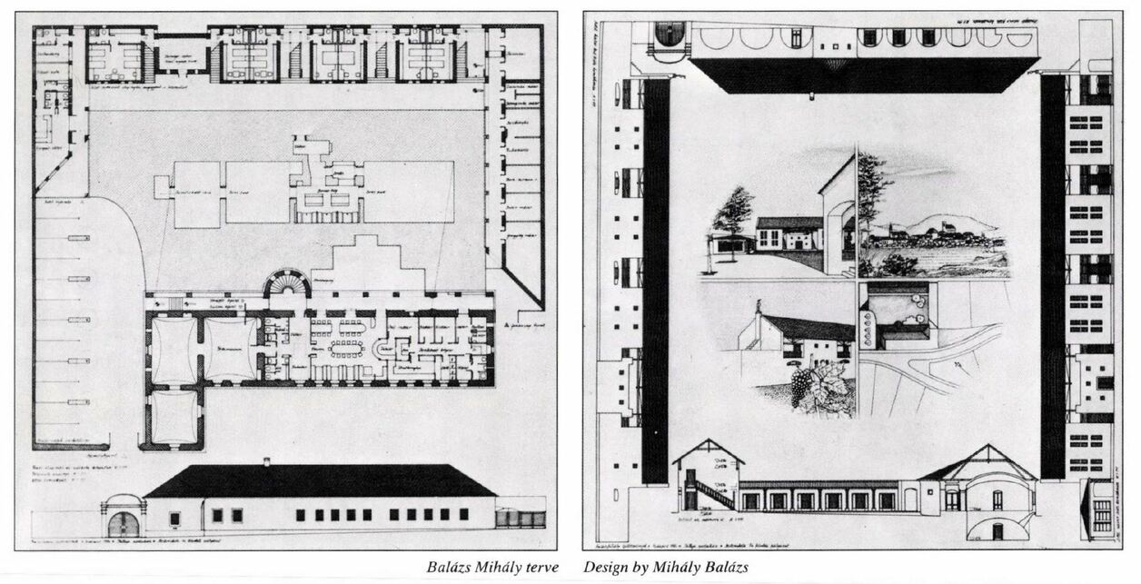 A VIII. ciklus felévételi pályázata: Tállya, postamúzeum és szálloda, 1984. Balázs Mihály terve.