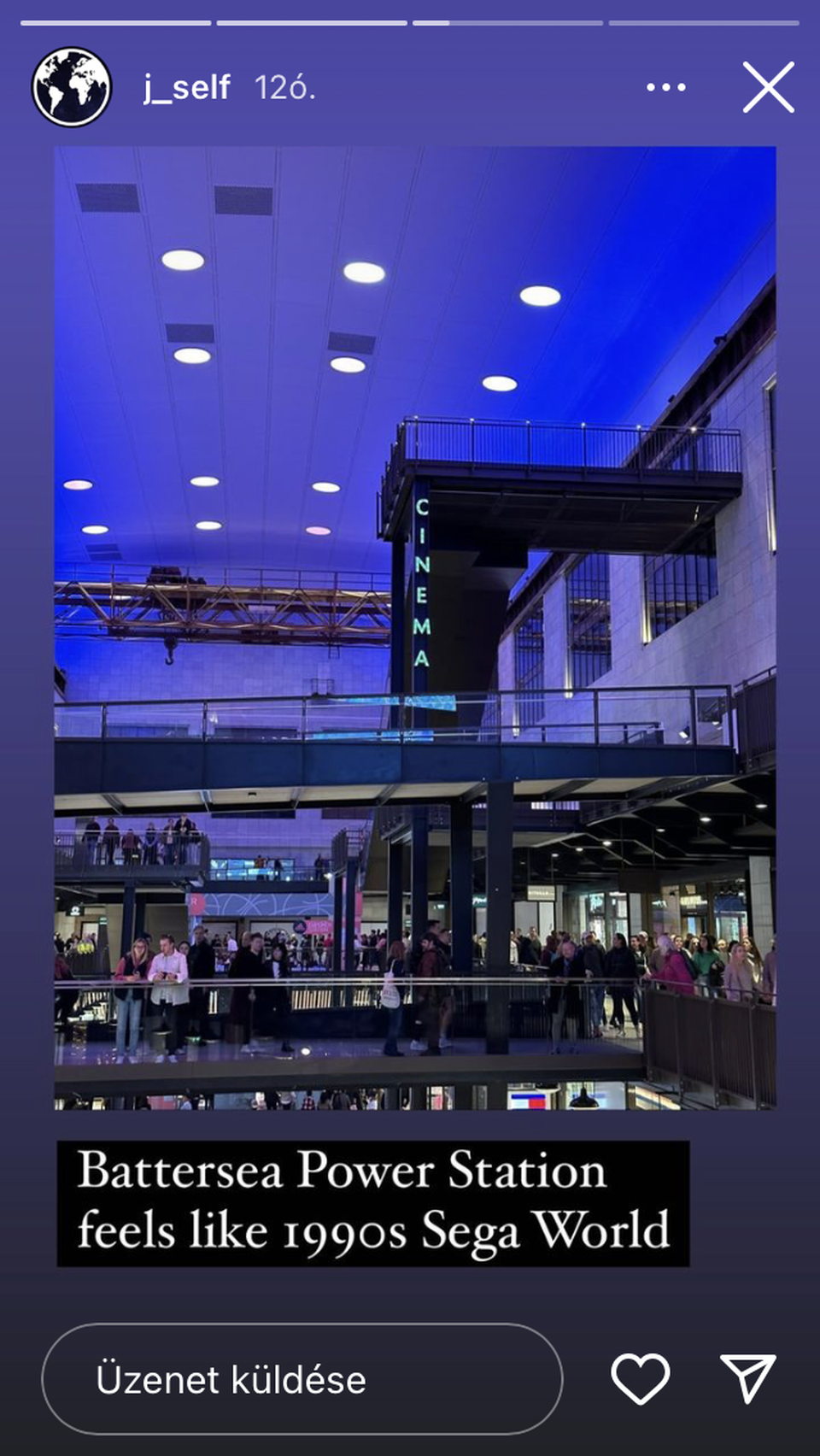 Battersea Erőmű belsőépítészeti kialakítása - Forrás: Jack Self hivatalos Instagram oldala