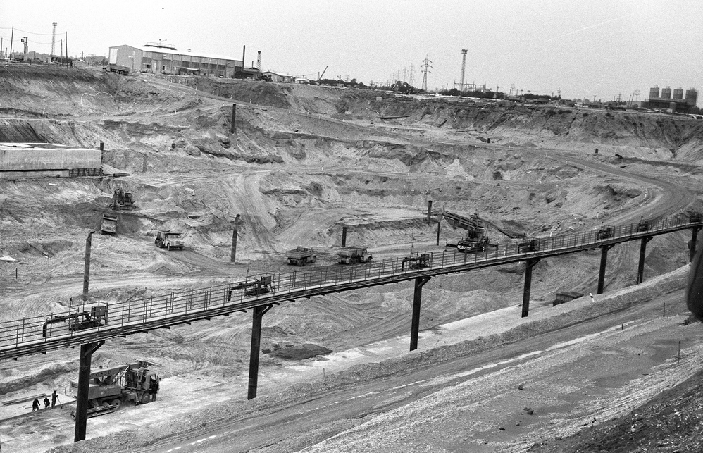 Szlovákia, Bős. A felvétel a vízlépcső építésekor készült. (1984) Fortepan / Wittner Lucia