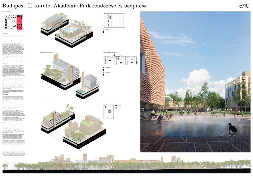 Az építész stúdió rangsorolás nélküli I. díjban részesült tervének részlete