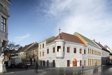 A leendő konferenciaközpont a Szentháromság téren. Forrás- RAPA Architects, látványterv- Császár Szabolcs