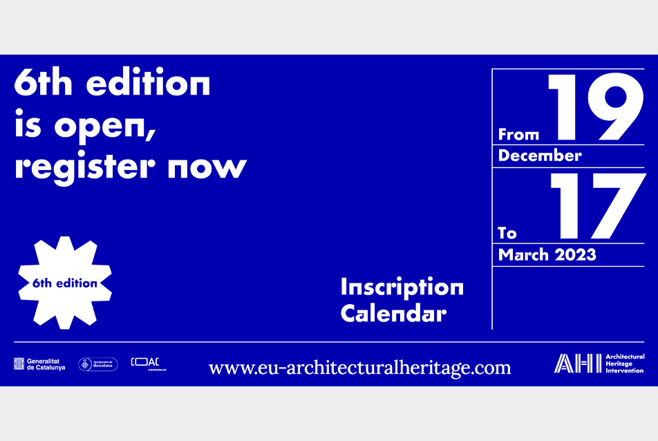 6. European Award for Architectural Heritage Intervention – Felhívás az épített örökség európai díjára