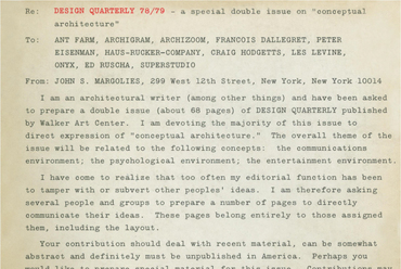 Design Quarterly, 78/79, Conceptual Architecture (1970)